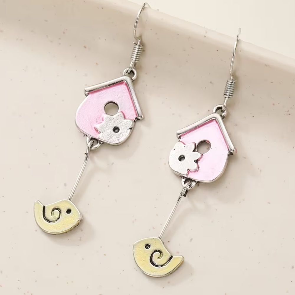 Boho bird earrings #2315